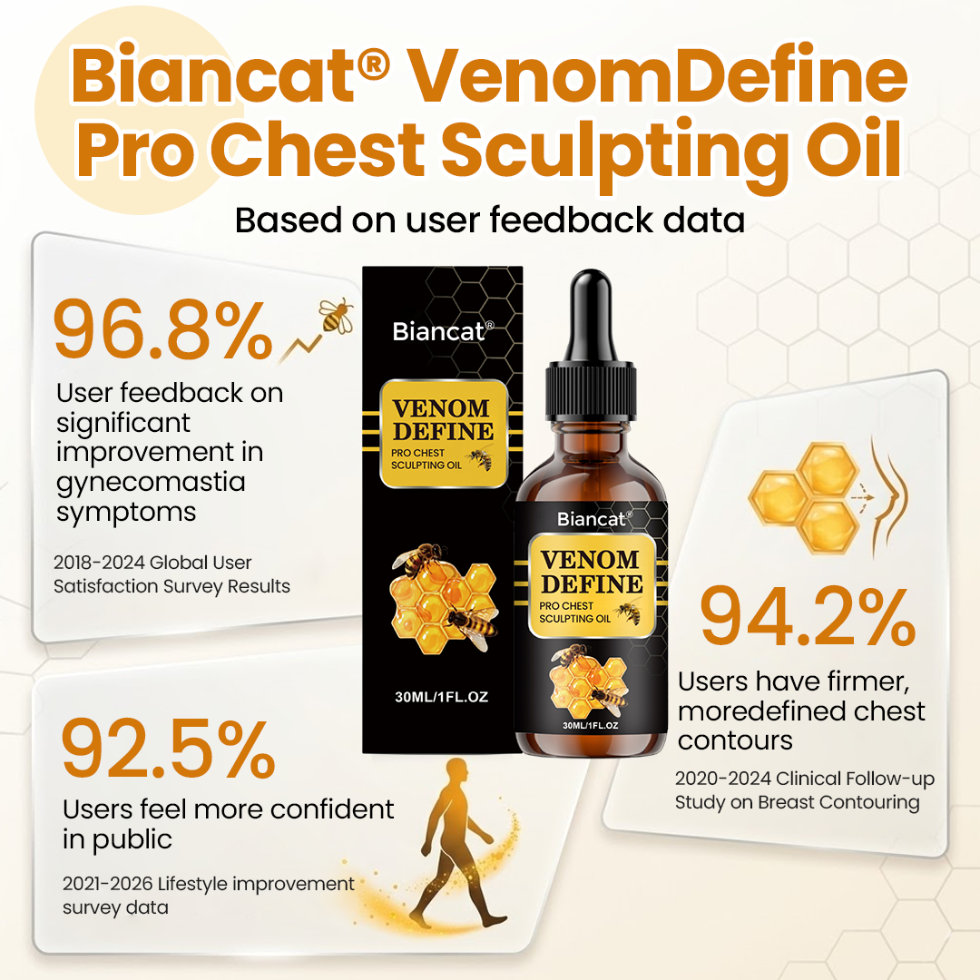🔥 MEN’S CHEST-CONTOUR UPGRADE💪  VenomDefine Pro Chest Sculpting Oil 🐝 Daily Bee Venom Support for a Firmer-Looking, More Defined Chest