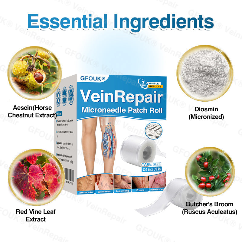 🇨🇦👨‍⚕️✅👍GFOUK® VeinRepair Microneedle Patch Roll⚡Instant Relief, Long-Term Results