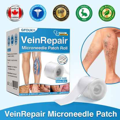 🇨🇦👨‍⚕️✅👍GFOUK® VeinRepair Microneedle Patch Roll⚡Instant Relief, Long-Term Results